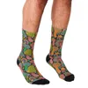 Мужские носки смешные полуночные грибы с рисунком напечатаны хип -хоп, мужчина, счастливые милые мальчики, уличный стиль, сумасшедший для 287q