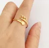 111-999 Adjustable Minimalist Finger Ring Jewelry Stainless Steel Gold Plating Lucky Angel Number Rings