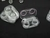 콘택트 렌즈 상자 케이스 컬러 더블 박스 아이웨어 액세서리 용 100pcs 투명 용기