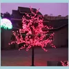 Décorations de Noël 2M 6Dot5Ft Hauteur LED Arbres de fleurs de cerisier artificiels Lumière 1152pcs Ampoules 17086334