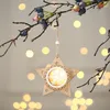 Ornamenti per alberi di Natale a LED Piccoli pendenti luminosi in legno Decorazione per feste di Natale Babbo Natale Pupazzo di neve Cervo XD24890