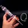 Colecionador de vidro de cachimbos com 14mm Quartzo ou Tatinium Dicas Keck Clipe de Vidro Recipiente Recipiente Colecionadores Kit de Água Rig Bongl