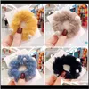 Baby, & Maternitywinter Children Cute Colors Faux Fur Pearl Elastic Girls Sweet Soft Scrunchies Rubber Bands Kids Hair Aessories Drop Delive