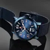 Montres-bracelets Kademan Luxe Mode Hommes Montres En Acier Inoxydable Bande De Maille Étanche Date Affichage Hommes Affaires Casual Analog Quartz Horloge