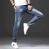 Jantour Brand Skinny Jeans Men Slim Fit Denim Joggers Stretch Male Jean Pencil Byxor Blå Mäns Mode Casual Hombre 211111