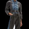 Women's Leather & Faux High Quality 2021 Women Spring Jacket Black Genuine Sheep With Denim Turn-Down Collar Fashion Female Autumn Coats
