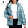 Thicken Warm Down Jacket Vrouwen Koreaanse Losse Oversized Lange Mouw Uitloper Winter Ultra Licht Witte Eendendeklaag 210419
