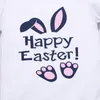 9-18M Easter born Infant Baby Boy Outfits Bunny Letter Romper Shorts Overalls Summer Boys Costumes Clothing Set 210515