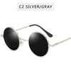 2021 мода круглые поляризованные солнцезащитные очки мужчины дизайн бренда женские оттенки ретро сплав солнцезащитные очки UV400 очки