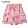 Streetwear Sommer Cartoons Drucken Laufshorts Männer Kordelzug Baumwolle Schweiß Hosen Sport Lose Skateboard Harajuku 210716