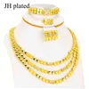 Dubai Jewelry sets Gold Color Necklace & Earrings bridal collares Jewellery Egypt/Turkey/Iraq/African/Israe gifts for women set