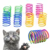Groothandel 4 stks / pakket kat speelgoed plastic lente katten speelgoed interactieve speelbal huisdierbenodigdheden