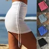 Été Sexy natation couvrir mode femmes courte Bikini jupe portefeuille maillot de bain vêtements de plage robe unie maillots de bain