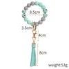 Braccialetto per talloni in silicone mimetizzatore portachiavi in ​​pelle scamosciata in pelle scamosciata tassel portachiavi portachiavi con fibbia in metallo donne regalo pendente 8 stili