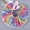 INS Baby Skirts Mermaid Sequin Tutu Pettiskirt Headband 2pcs Sets Kids Party Dancewear Baby Girls Clothing S M L Optional 737 S2