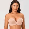 Delimira Women's Slightly Lined Custom Lift Seamless Strapless Bra 211110