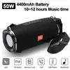 TG187 Alto-falante Bluetooth 50 W 4400 mAh Sem fio à prova d'água Alto-falantes ao ar livre Bar Music Center Subwoofer 3D Stereo Suporte USB/FM