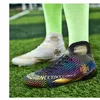 American Football Buty Hals AG/FG Buty piłki nożnej mężczyźni Wysokie proste zaciski treningowe Sneakers Kids Futsal Antislip Turf Buty 210809