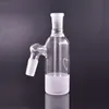 Narghilè 14mm 18mm Catcher cenere Percset Catcher cenere in vetro da 45 gradi Bubbler Ashcatcher Dab Rig per adattatore Bong Supporto narghilè Aggiungi logo cliente