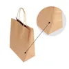 30 stks / partij 4 Size Kraft papieren zak met handvatten voor bruiloft modieuze kleding geschenken multifunctionele groothandel 210724