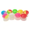 100 st glasflaska 6 ml Runda mini Silikon Spice Jars DAB Wax Oljebehållare Partihandel