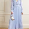 Высококачественное платье для автопортрета, женское летнее элегантное платье с v-образным вырезом и рукавами-фонариками, кружевное длинное вечерние es 210603277N