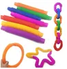 DHL Tube Sensory Fidget Twist Buizen Speelgoed Stress Angst Relief Stretch Telescopische balgen Verlengingsvinger Tube Gift CJ12