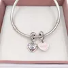 Bedels voor sieraden Making Moeder Dochter Pandora 925 Zilveren Armbanden Dames Bangle Ketting Kralen Hanger Hart Koppels Hart Moeder Ketting I Love You Gift 792072NL40