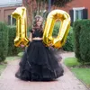 Vestidos de niña de flores con guantes una línea joya cuello primer vestido de comunión cumpleaños hecho a medida vestidos de fiesta fiesta de fiesta