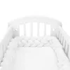 Juegos de cama de cama de 2 m Baby Bumper Braid Knot Cushion Cushion Color sólido para Cuna Infantil Protector Cot Room Decrat