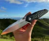 1Pcs High End LC28NR Flipper Folding Knife D2 Satin Drop Point Blade G10 Handle Ball Bearing Fast Open Knives