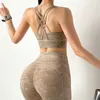 Women's Sportswear Yoga Set Workout Clothes Athletic Wear Sports Gym Legging Fitness Bra Crop Top Long Sleeve Suit 210802