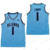 Custom Villanova Lowry كرة السلة جيرسي الرجال جميعهم أزرق مخيط أي حجم 2xs-5xl اسم ورقم أعلى جودة