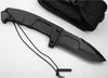 1Pcs Top quality ER Survival Tactical folding knife N690 Drop Point Black Blade 6061-T6 Handle Knives With Nylon Bag