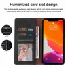 Magnetische Retro-Leder-Geldbörsen-Handyhüllen Flip-Card-Slot für iPhone 13 Pro Max XR XS 8 plus Samsung S10 S20 S21 S22 Ultra A21S A32 A52 A72 5G Slim Cover