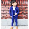 Formal 3PCS Kids Plaid Wedding Blazer Suit Brand Flower Boys party Tuxedos sets School Suit Kids Spring Clothing Sets 212Y 2011276318900