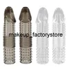 Massage Reusable Silicon toy With Spike Dotted Penis Sleeve Dildo sexy Extender Cocks Cover Adult Sex Toys For Men