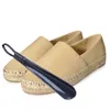 Classical Fashion Femmes Espadrilles Chaussures Ladies Casual Flats Talon Real Real Green Leather Mandis Slip-On Platform Fisherman Fisherman Robe Choot