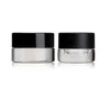 3g 5g Clear Eye Cream Jar Bottle Empty Glass Lip Balm Container Wide Mouth Cosmetic Sample Jars with Black Cap