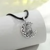 Merryshine 925 sterling argent hommes celtique viking bijoux lune loup collier pendentif 8420694