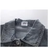 Lente herfst baby jongen kleding set mode tiener denim lichtblauwe jassen en diepe broek Koreaanse kinderen jeans sport sets 210622