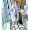 Fashion Girls Winter Coat Fur Hooded Parkas Children Thickening Warm Bright Jacket For Outwear TZ659 211222