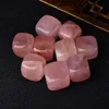 6 штук полированные натуральные розовые кварцевые куб упавшего камня гравийного камня кристалл розовый розовый ручной поток для рыбы танк декор сад исцеление