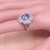 Zestawy biżuterii ślubnej Risenj Silver Color Purple Czcrystal Costume Zestaw Bridal dla kobiet Ring Naszyjnik Kolczyki Bransoletka