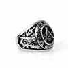 Master MSON Freemason Heren Zilveren Kleur Ring Gratis Mason Roestvrij staal Masonic Cluster Ringen