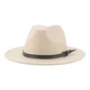Fedora Felt Hats for Women Mean Beltカジュアルファッションウェディングパーティー高級冬Fedoras Hat Sombrero Hombre