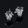 Stud Luxury Stainless Steel Zircon Silver Black Color Flower Claw Inlay Type Earrings For Women Elegant Vintage Jewelry Gift7441249