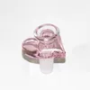 20st hjärtformad rosa färg 14mm glasskålar hookah rökning glidskål bit för oljeplattor glas bongs vattenrör dhl
