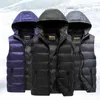 DIMUSI hiver hommes gilets mode hommes sans manches à capuche vestes hommes coton-rembourré gilets épaissir chaud gilets vêtements 5XL Y1122