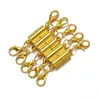 Новейший серебряный/золотой магнитный магнитный ожерелье застежки -цилиндра в форме цилиндров для колье браслета ювелирные изделия DIY 319C3